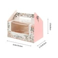 thumbnail image 2 of HEMOTON 10pcs Transparent Window Cake Muffin Box Fits 2 Cupcake Container Boxes, 2 of 6