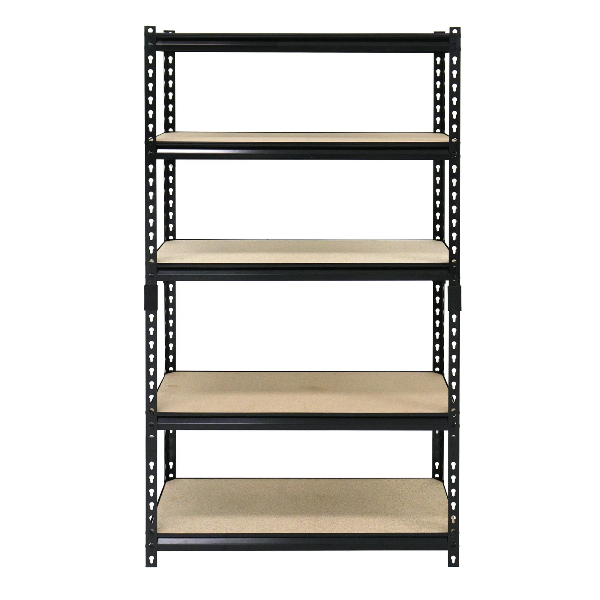 Juggernaut Storage 30"W x 12"D x 60"H Five-Shelf Steel Shelving Unit 4000 lb Capacity Black