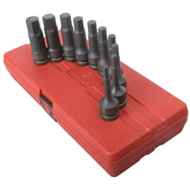Sunex Tools 2638 10 Piece 0.5 Inch Drive SAE Impact Hex Driver Set