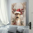 thumbnail image 6 of Christmas Wall Art, Printable Reindeer Still Life Painting, Rustic Christmas Decorative Art, Xmas Picture Print, Vintage Holiday Art Print Poster Canvas Roll, 6 of 8