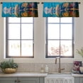 thumbnail image 4 of LALILO Kitchen Curtain Valance Red Poppies Color Flower Water Rod Pocket Window Curtain 52"x 18" Set of 2, 4 of 7