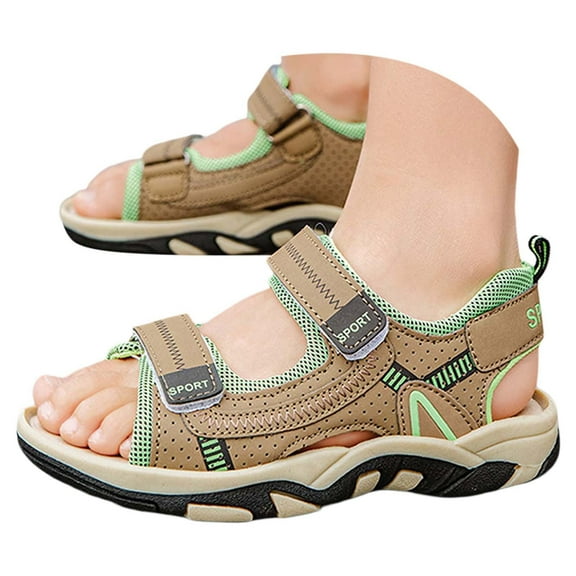 REDARER Boys Sandals for Kids Comfortable Adjustable Hook and Loop Strap Casual Outdoor Summer Beach Shoes for Daily Wear,4-4.5 Years