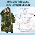 thumbnail image 4 of Oversized Wearable Blanket Hoodie,Green Brown Camo Forest Pattern Sherpa Blanket Hoodie with Super Pockets,Super Warm Fuzzy Pullover for Women & Men, 4 of 6