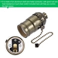 thumbnail image 3 of Uxcell 1/8IP Thread Screw Pull Switch Bulb Holder E26 E27 Lamp Socket Bronze 2 Pack, 3 of 5