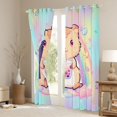 thumbnail image 3 of Erosebridal Cartoon Capybara Bubble Tea Black Out Curtains For Boys Girls,Cute Rainbow Animal Curtains Pack of 2 (42x63 Each) For Kids,Microfiber Bedroom Decor, 3 of 6
