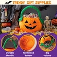 thumbnail image 6 of Joyfy Halloween Bucket Halloween Candy Bags,Pumpkin Basket Plush Trick or Treat Bucket Pumpkin Tote for Kids Toddler Candy Treats,Large Halloween Basket, 6 of 7