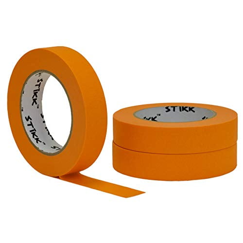 3 pk 1" inch x 60yd STIKK Orange Painters Tape 14 Day Easy Removal Trim