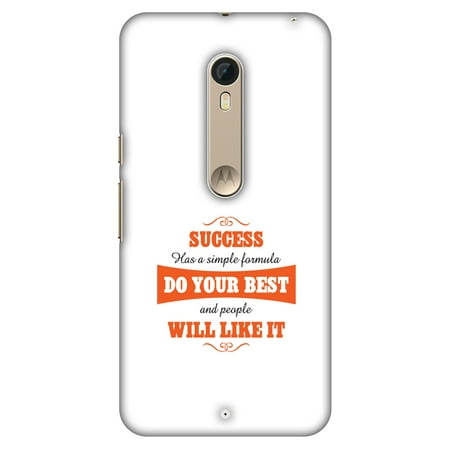Motorola Moto X Style Case, Motorola Moto X Pure Edition Case - Success Do Your Best,Hard Plastic Back Cover, Slim Profile Cute Printed Designer Snap on Case with Screen Cleaning
