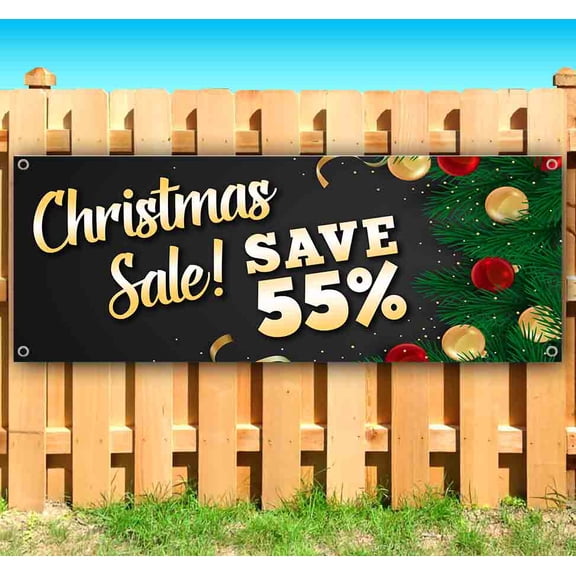 Christmas Sale Save 55% Customizable 13 oz Banner Heavy-Duty Vinyl Single-Sided With Metal Grommets