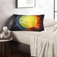 thumbnail image 6 of Zufioo Tennis Ball In Fire And Water Print Double-sided Plush Pillow Cover,Decorative Pillow Protector without Pillow Core, Suitable for Sofa, Bedroom, Car-14"x20", 6 of 6