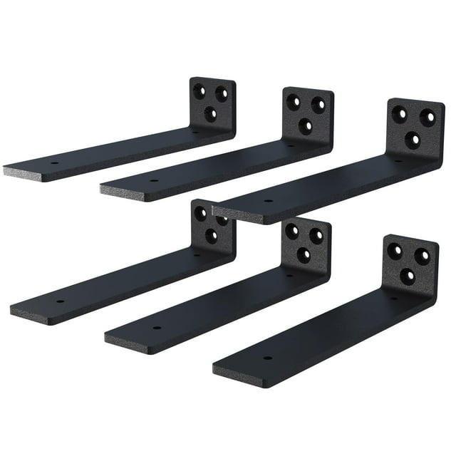 Soportes flotantes para estantes NEODROP de 25 cm, resistentes, paquete de 6