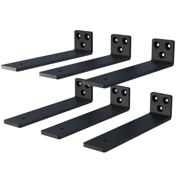 Soportes flotantes para estantes NEODROP de 25 cm, resistentes, paquete de 6
