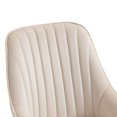 thumbnail image 7 of Dining Chairs, Velvet Upholstered Chair with Metal Legs, Armrest and Curved Backrest, Accent Leisure Armchair Single Sofa Chair for Living Room Bedroom, Ivory, 7 of 7