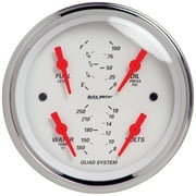 Auto Meter 1312 Arctic White Quad Gauge - 3.62 in.