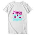 thumbnail image 2 of EQWLJWE Oversized Shirts for Women Casual Happy Easter Graphic Solid Color Short Sleeves Round-Neck Loose Summer Blouse Tops for Photoshot, 2 of 4