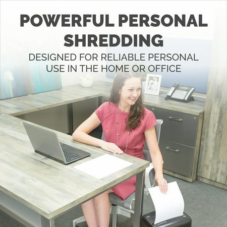 Fellowes - Powershred 8MC, 8 Sheet Micro Cut Paper Shredder - Black