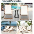 thumbnail image 7 of CL.HPAHKL Set of 2 Outdoor Beach Sling Chairs, Folding Patio Chair Adjustable Height, Portable Reclining Beach Chair for Beach Pool Side Balcony and Yard, Khaki, 7 of 7