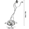thumbnail image 4 of VEVOR 21" Surface Cleaner Pressure Flat Surface Cleaning 4000 PSI Max Working Pressure Flat Surface Cleaner Stainless Steel Rotating Surface Cleaner with 3 Nozzle Front Spray Bar, 4 of 10