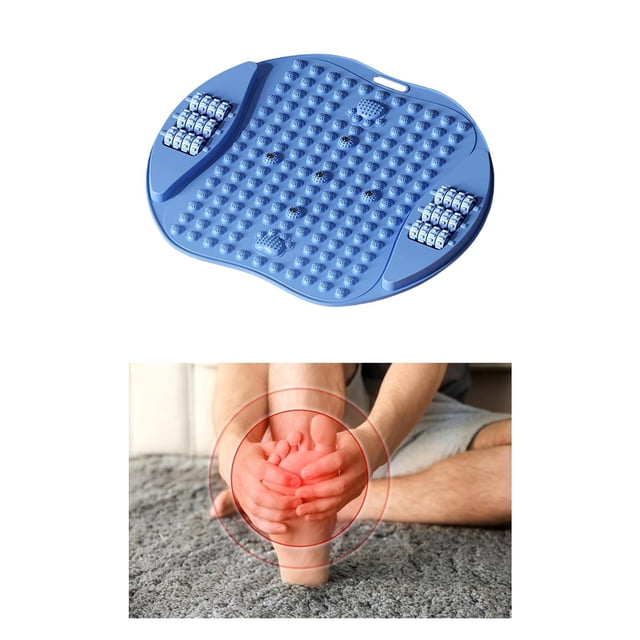 Esterilla de acupresión antideslizante para los dedos del pie, almohadilla de masaje compacta multiusos, esterilla para puntos de presión en los pies Azul