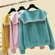 thumbnail image 2 of Cinnamoroll Sanrioed Child Lapel T Shirts Anime Melody Korean Style New Spring Girl Pullover Casual Student Clothes Sweatshirt, 2 of 3