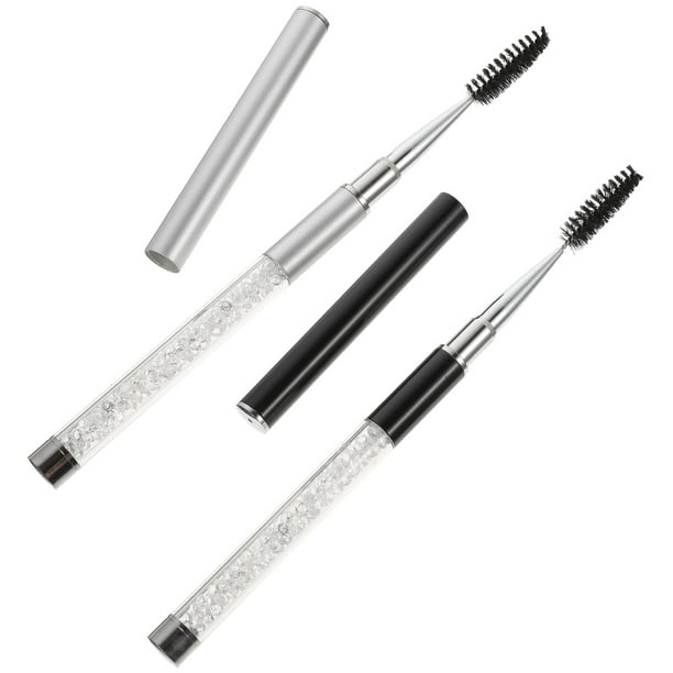2 cepillos para pestañas, cepillos para cejas, varitas de rímel, herramienta de maquillaje para pestañas para viajes