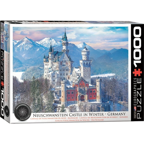 Neuschwanstein Castle in Winter 1000-Piece Puzzle