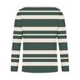 thumbnail image 4 of PNTUTB Women's Casual Stripe Prints V Neck Long Sleeved Regular Sleeve Fashion Comfortable Top, 4 of 6