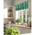 thumbnail image 6 of Forest Painting Window Valance Curtain Green Tree Rod Pocket Short Curtain for Living Room, Bedroom & Kitchen Window Decor 60x18in, 6 of 8