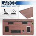 thumbnail image 6 of VIVO Dark Walnut 55 x 28 inch Universal Table Top for Sit to Stand Desk Frames, 6 of 8