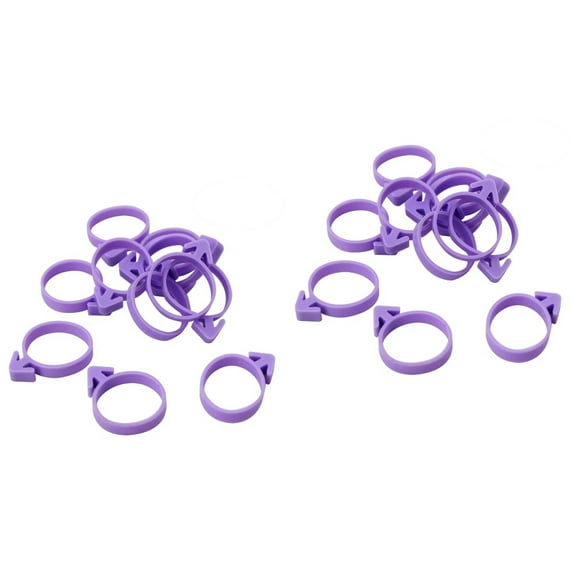 Cake Decorating Icing Bag Ring Piping Tip 24 PCS Seal Rubber Band Silicone Pastry Nozzle Creamed Sealings Purple
