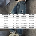 thumbnail image 3 of Maqroz Girls Distressed Ripped Straight Jeans Elastic Waist Loose Denim Pants Casual Wide Leg Bottoms 2-13 Years, 3 of 9