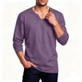 thumbnail image 6 of hotojiny Long Sleeve Shirts for Men Comfortable Solid Color V Neck Tshirt Casual Basic Tee Big and Tall Classic Fall Tops M-5XL, 6 of 6