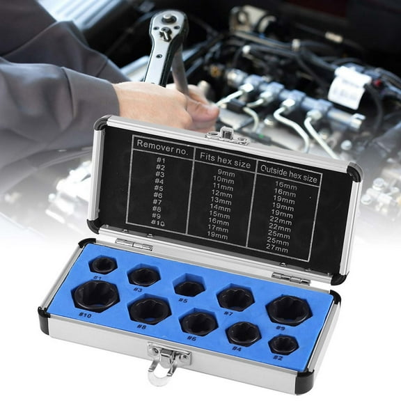 Nut Remover Set under $5! Xqxayjr Nut Extractor Set, Damaged Bolt Remover, Stripped Nut Removal, Socket Extractor Kit, Rusted Bolt Remover, Automotive Repair Tools, Mechanical Tool Set