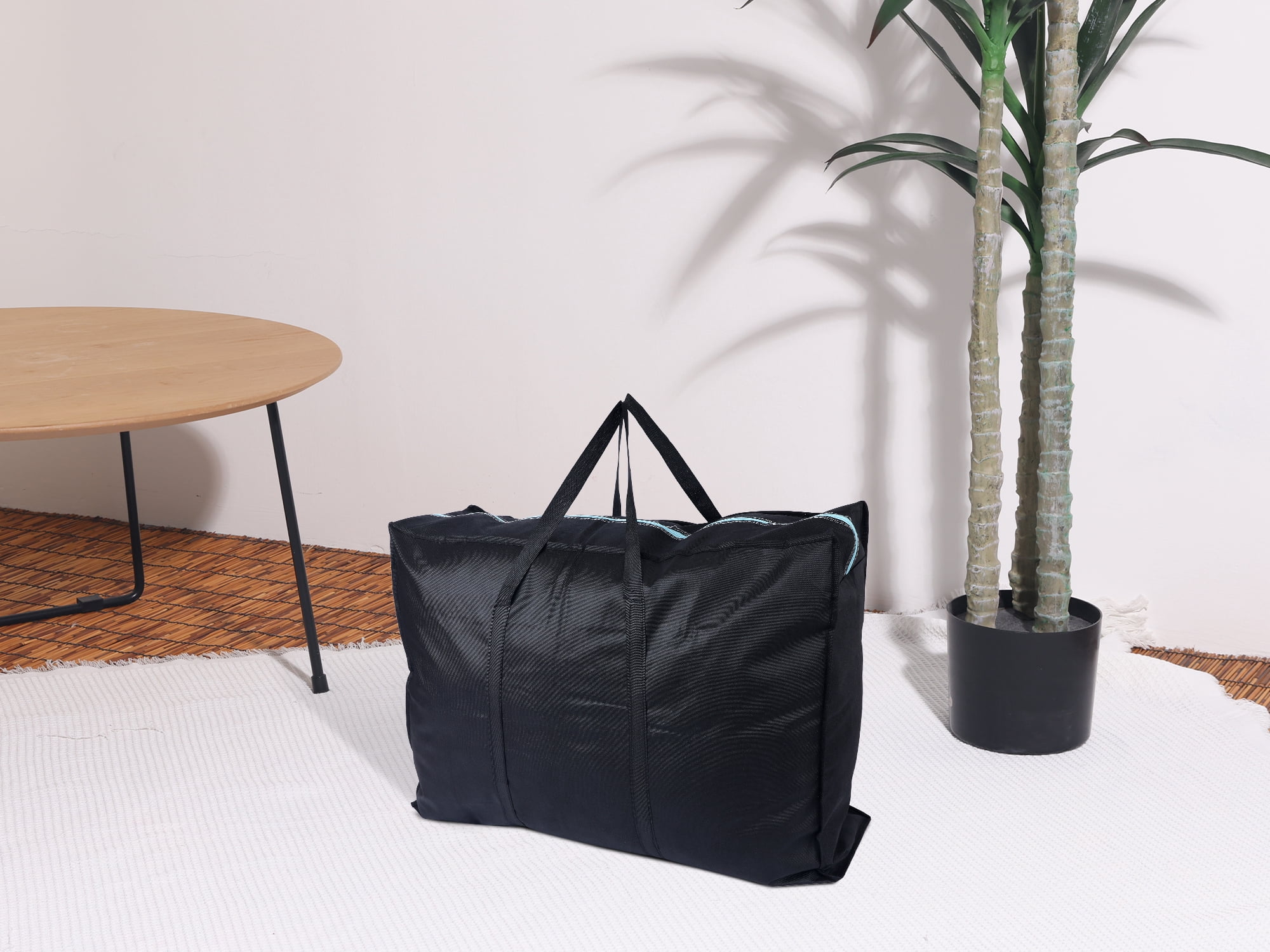 Unique Bargains 1 Pack Clothes Storage Foldable Storage Bags Black 27*20*10in