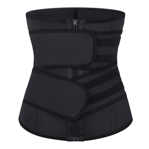 Waist Trainer for Women Plus Size Two Belts Neoprene Workout Corset Waist Cincher Trimmer with Zipper