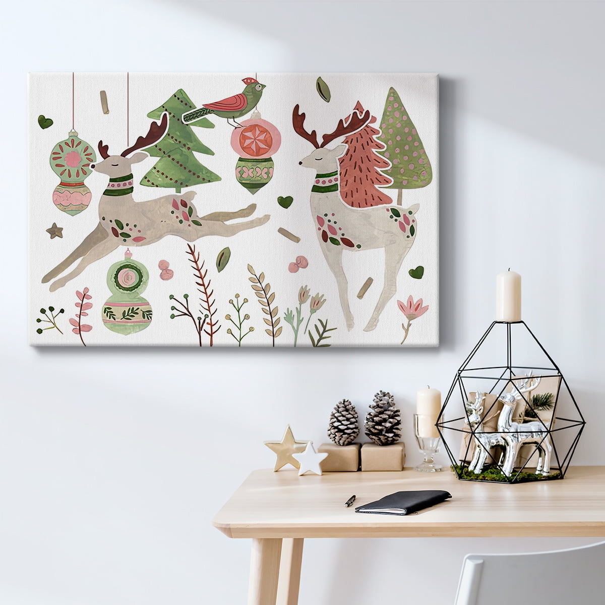 Reindeer Wishes Collection A- Gallery Wrapped Canvas