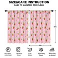 thumbnail image 2 of Blackout Kids Curtains,Strawberry Plants Fruit Polka Dot Pink Pattern Childrens Insulated Curtains Set Of 2,Bedroom Essentials,Toddler Room Decor 42"x63", 2 of 5