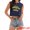 Dark Blue Print, variant on DARING DIVA Stylish Loose Fit Women's Top with Crew Neck Design S Black Print