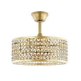 thumbnail image 2 of GetLedel 18-inch Reversible Caged Crystal Ceiling Fan with Remote and Light Kit Gold, 2 of 5