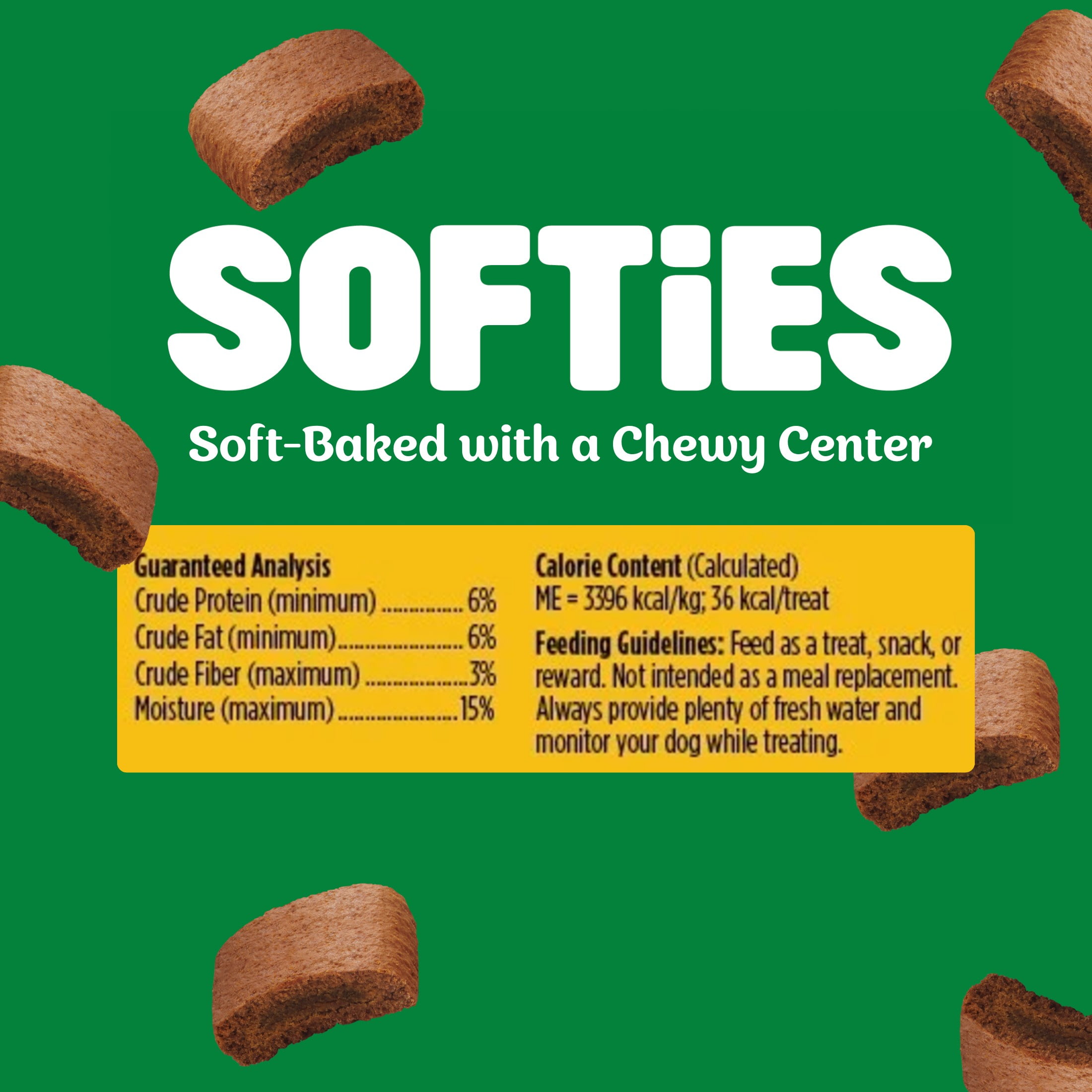 (6 pack) Blue Dog Bakery Softies Peanut Butter Flavor Medium Biscuit Natural Treats for Dogs, 16.2 oz. Bag