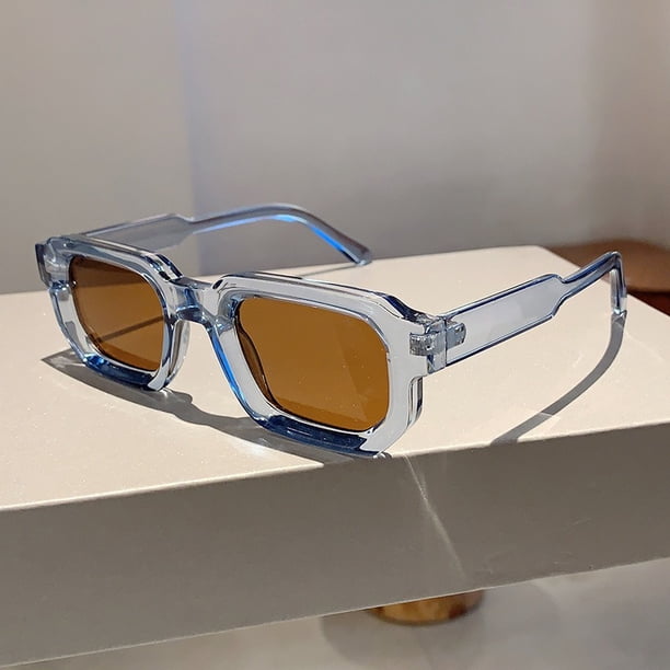 Gafas de sol con montura rectangular para hombre y mujer, lentes de sol Retro a la moda, diseño de marca de lujo, UV400