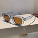 thumbnail image 1 of Gafas de sol con montura rectangular para hombre y mujer, lentes de sol Retro a la moda, diseño de marca de lujo, UV400, 1 of 4