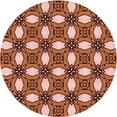 thumbnail image 1 of Ahgly Company Machine Washable Indoor Round Transitional Light Salmon Rose Pink Area Rugs, 8' Round, 1 of 7