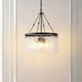 thumbnail image 2 of SAFAVIEH Selene 4-Light Farmhouse Black Iron Chandelier, 2 of 8