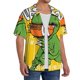 thumbnail image 2 of Fotbe T-Rex Playing Football Camisa Estampada de Manga Corta para Hombre, Casual de Verano, Estilo Playero, Sin Arrugas-Medium, 2 of 5