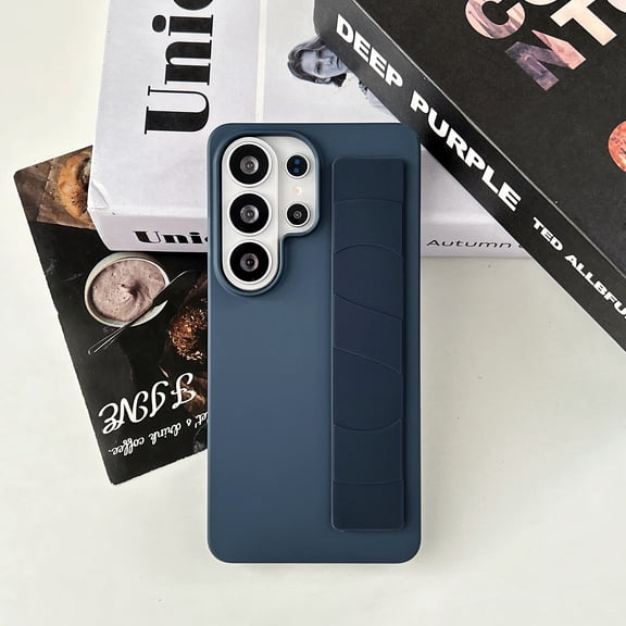 ELEHOLD Case for Samsung Galaxy S26 Ultra, Slim Shockproof Phone Cover with Elastic Hand Strap,Blue