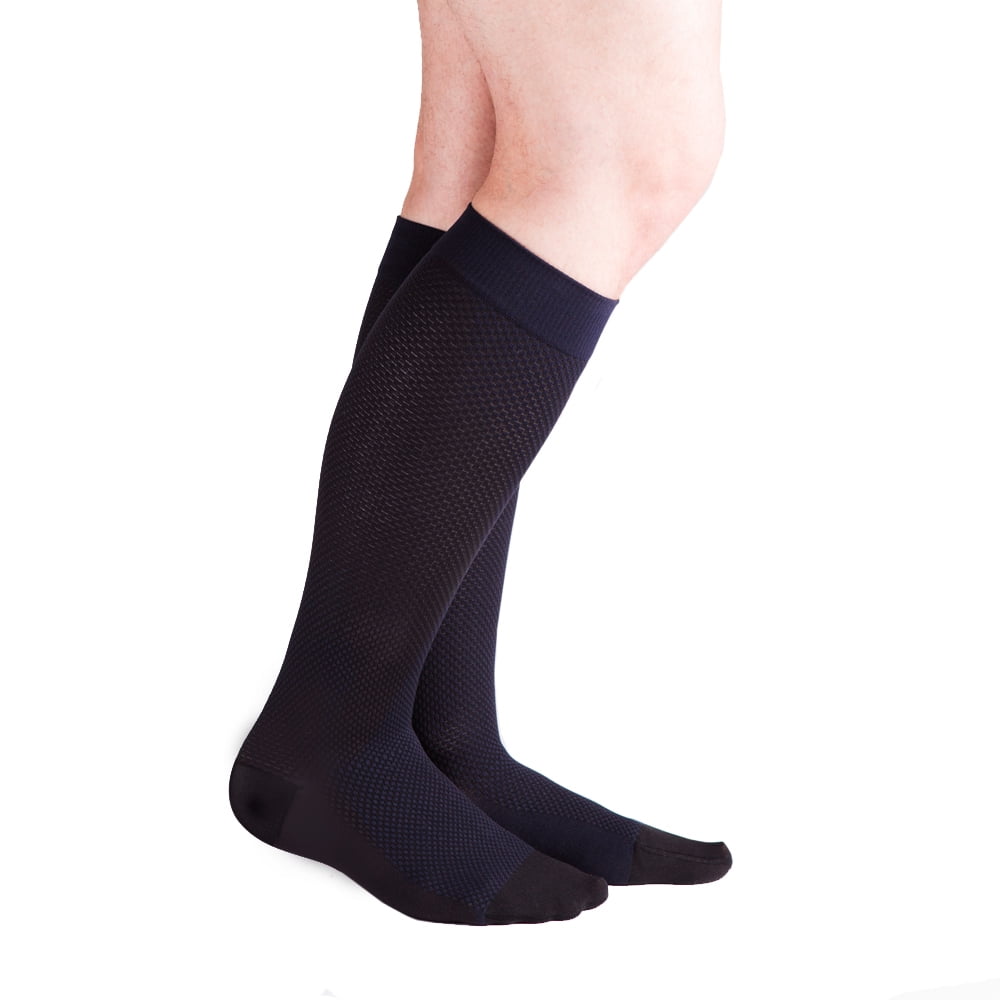 VenaCouture Mens 1520 mmHg Compression Socks, Carbon Centric Pattern
