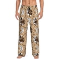 thumbnail image 2 of Kdxio Snake And Flower Print Men's Sleep Pajama Pant Lounge Pants with Pockets, 2 of 8