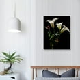 thumbnail image 3 of RUIYC Black and White Flower Wall Art Tulip Lily Floral Picture Poster Lily Canvas Print Botanical Wall Decor for Living Room, 3 of 4