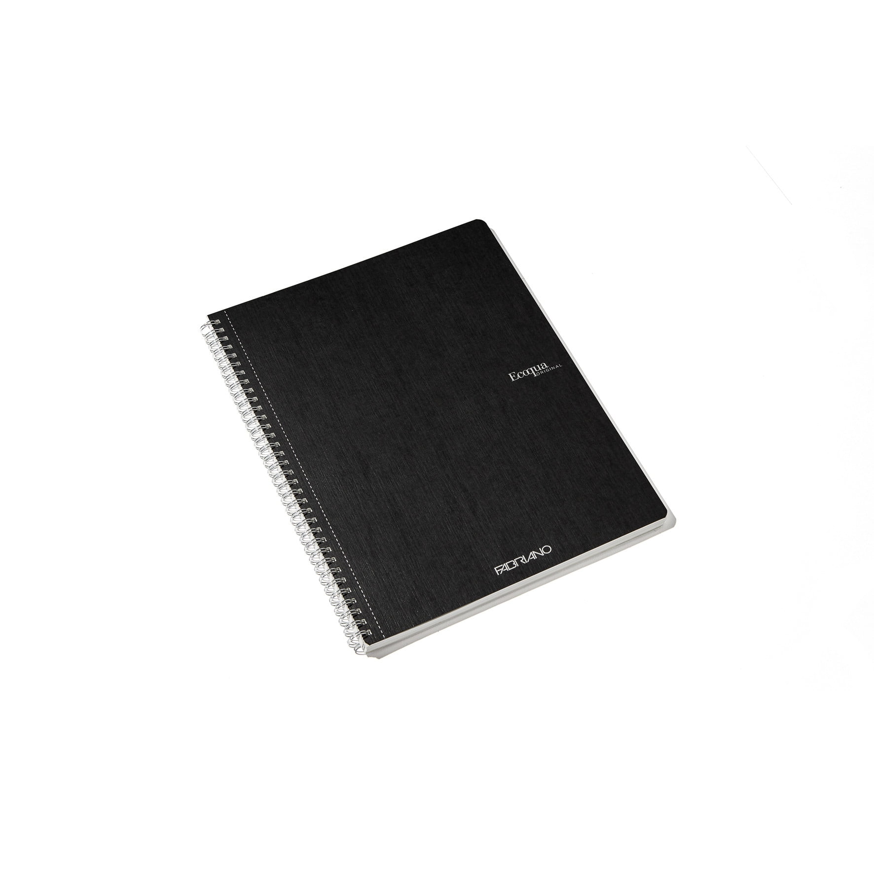 Fabriano Ecoqua Original Spiral-Bound Notebook, 8.3 in x 11.7 in, A4, Blank, 70 Sheets, Black